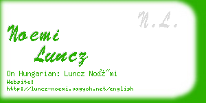 noemi luncz business card